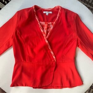 CAbi Jane Jacket Style #216 Size 4 Coral Orange Blazer Office Wear Business